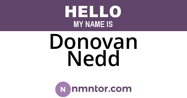 Donovan Nedd