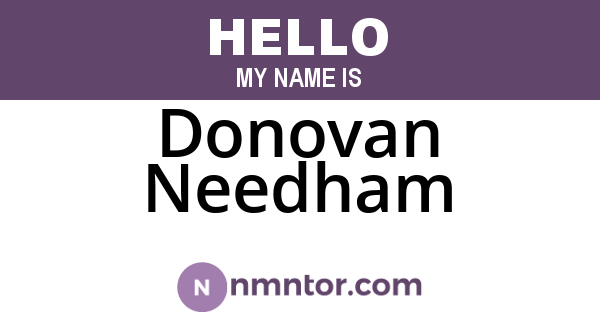 Donovan Needham