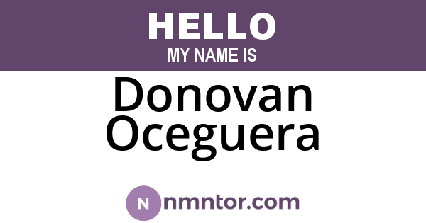 Donovan Oceguera