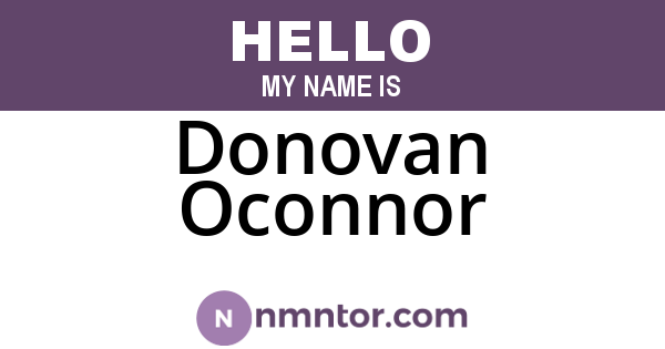 Donovan Oconnor