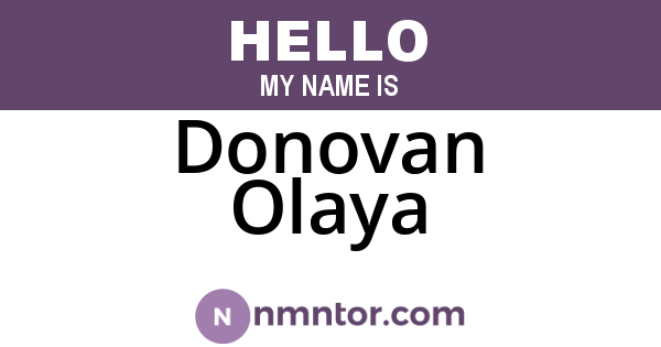 Donovan Olaya