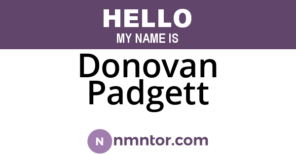 Donovan Padgett