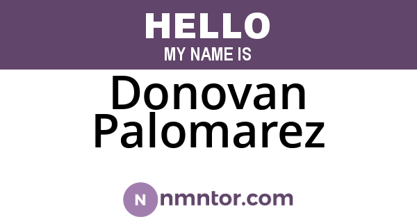 Donovan Palomarez