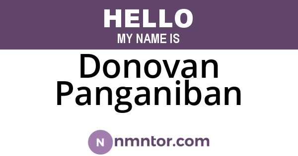 Donovan Panganiban