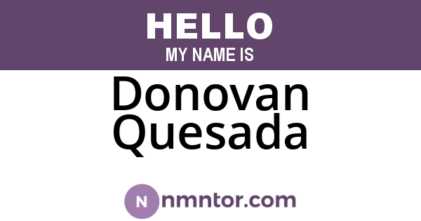Donovan Quesada