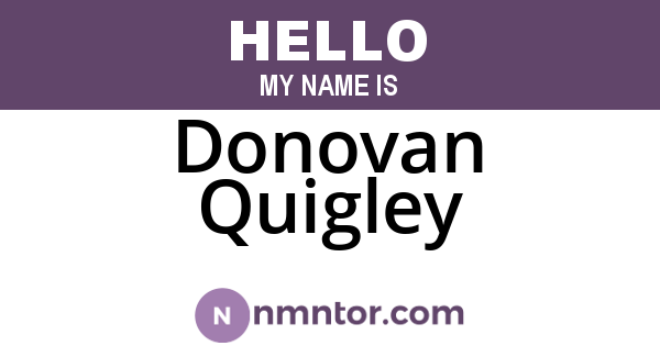 Donovan Quigley