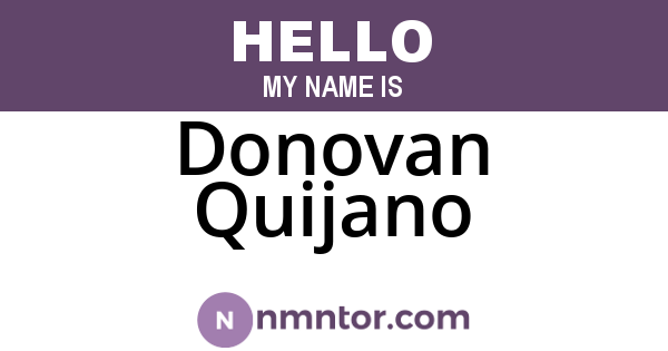 Donovan Quijano