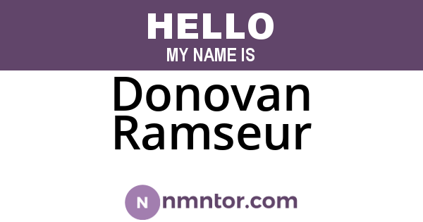 Donovan Ramseur