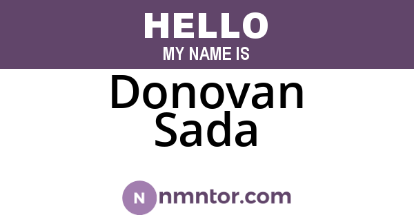 Donovan Sada