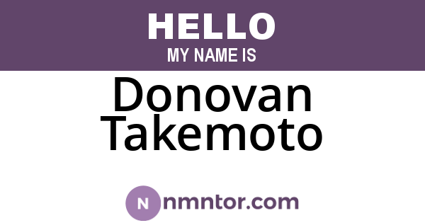 Donovan Takemoto