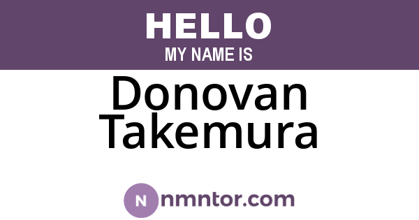 Donovan Takemura