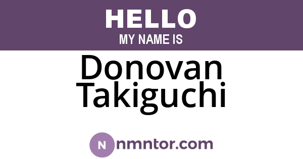 Donovan Takiguchi