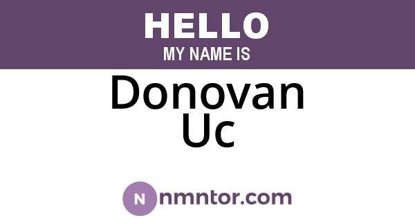 Donovan Uc