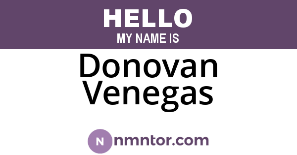 Donovan Venegas