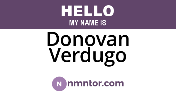 Donovan Verdugo