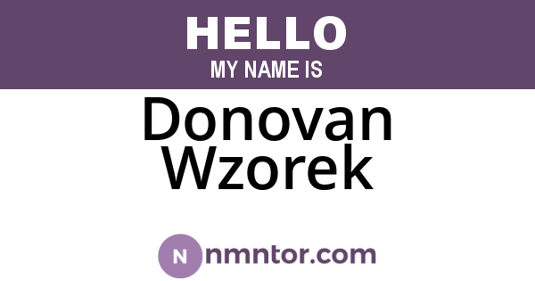 Donovan Wzorek