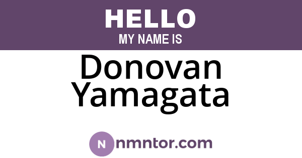 Donovan Yamagata
