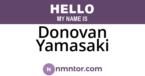 Donovan Yamasaki