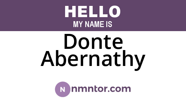 Donte Abernathy