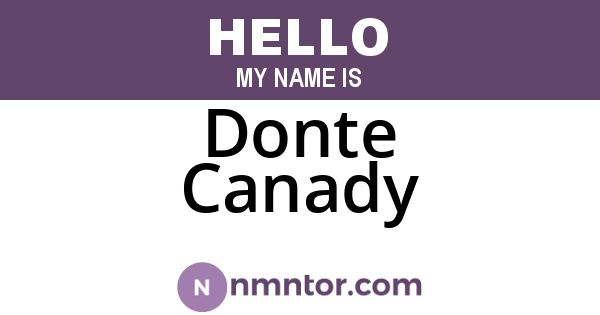 Donte Canady