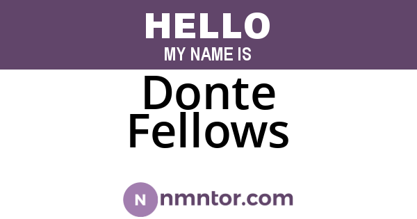 Donte Fellows