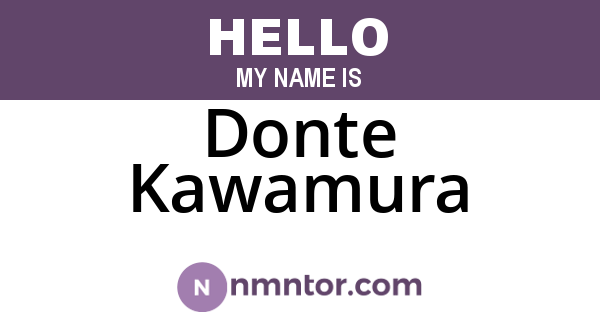 Donte Kawamura