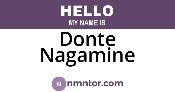 Donte Nagamine