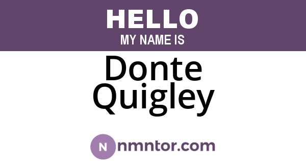 Donte Quigley