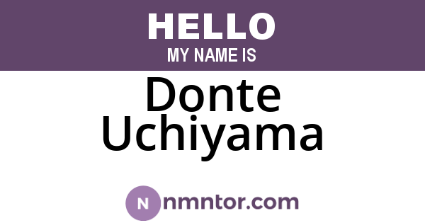 Donte Uchiyama