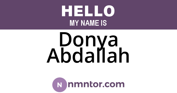Donya Abdallah