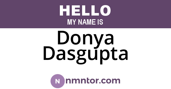 Donya Dasgupta