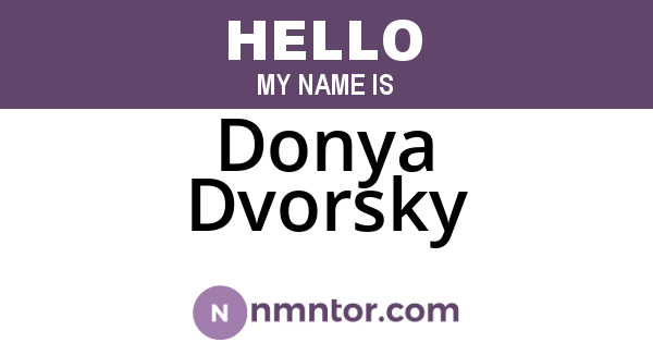Donya Dvorsky