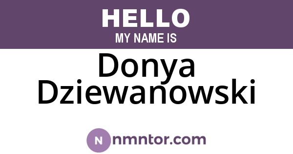 Donya Dziewanowski