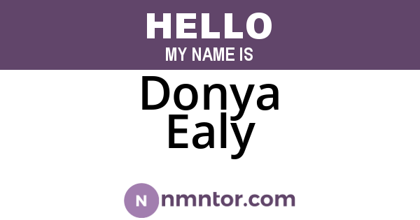 Donya Ealy