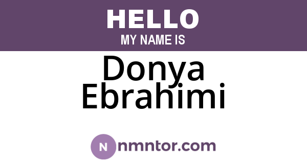 Donya Ebrahimi