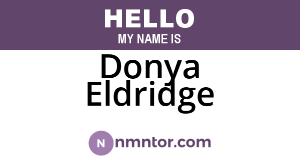 Donya Eldridge