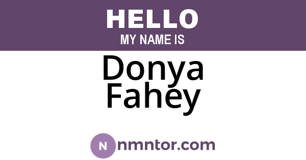 Donya Fahey