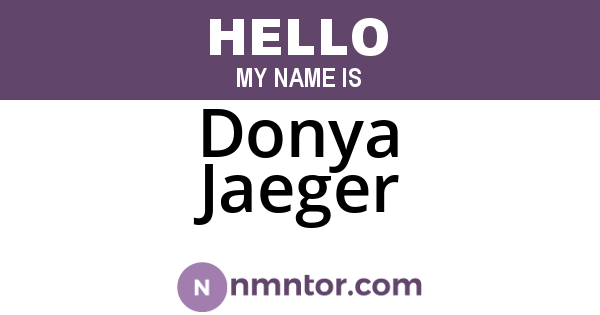 Donya Jaeger