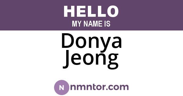 Donya Jeong