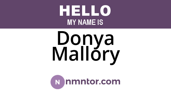 Donya Mallory