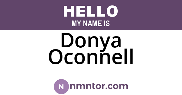 Donya Oconnell