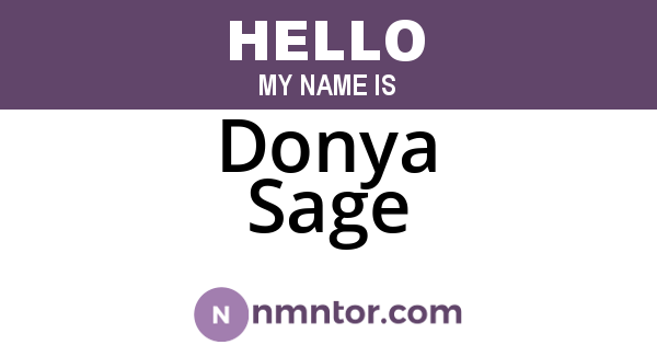 Donya Sage