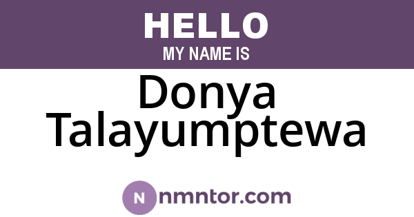 Donya Talayumptewa