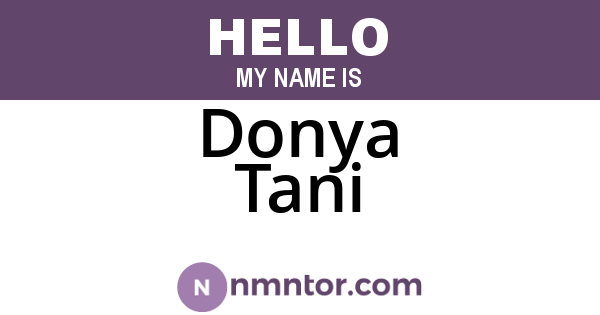 Donya Tani