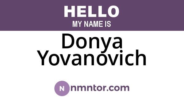 Donya Yovanovich