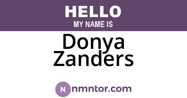 Donya Zanders