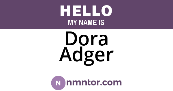 Dora Adger