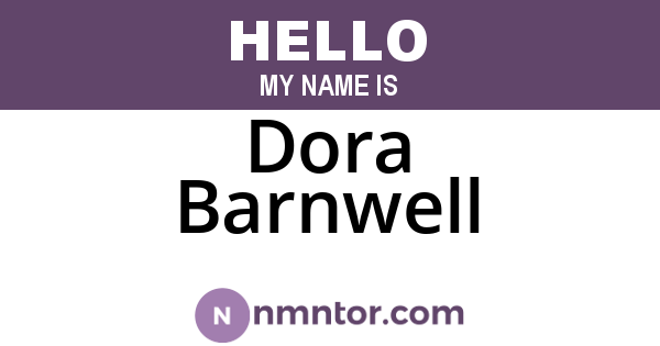 Dora Barnwell