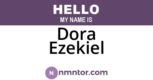 Dora Ezekiel