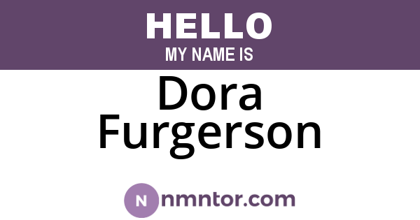 Dora Furgerson